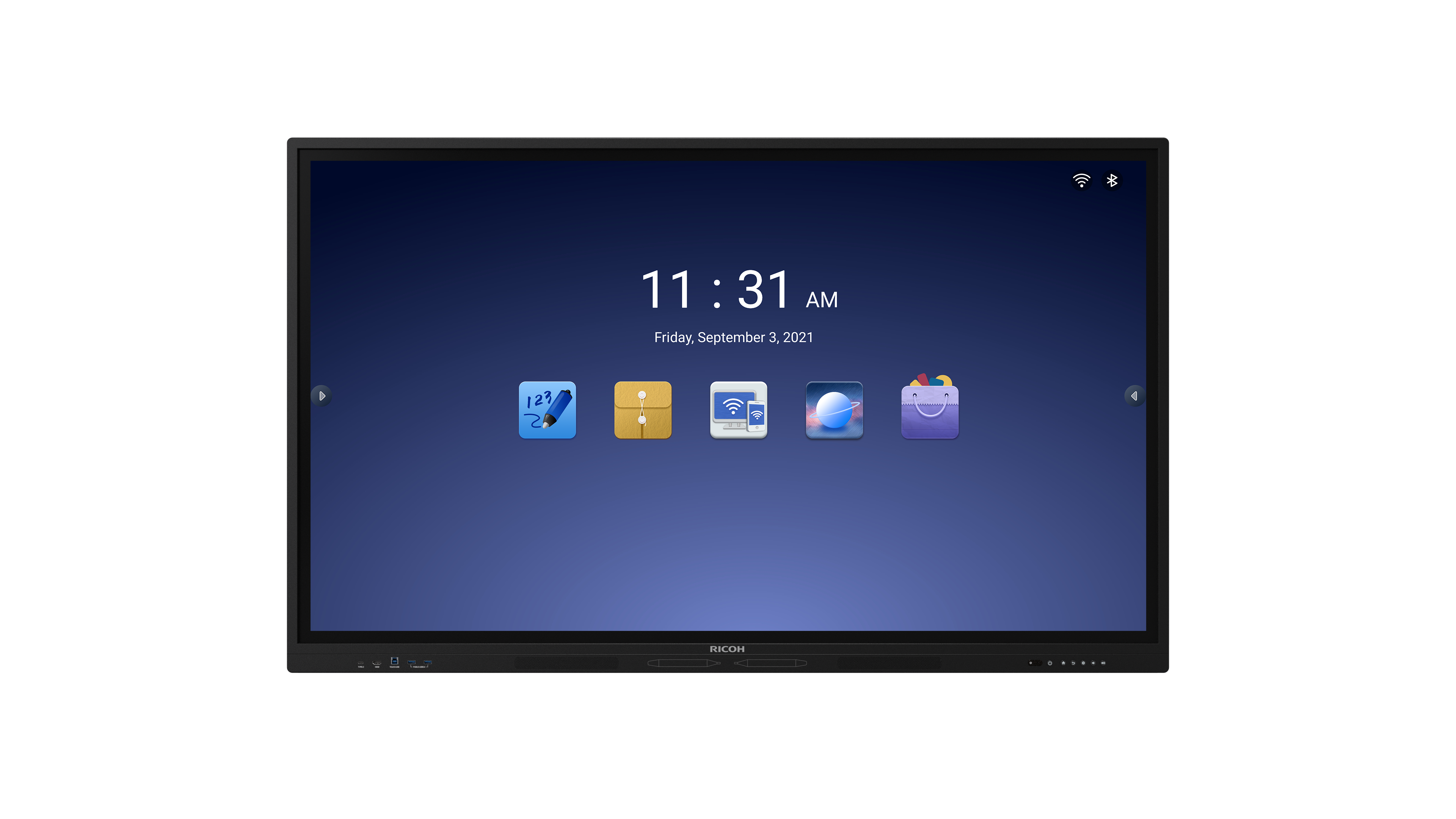 Le tableau interactif RICOH A7500 offre une expérience immersive avec un écran 4K et des fonctionnalités avancées