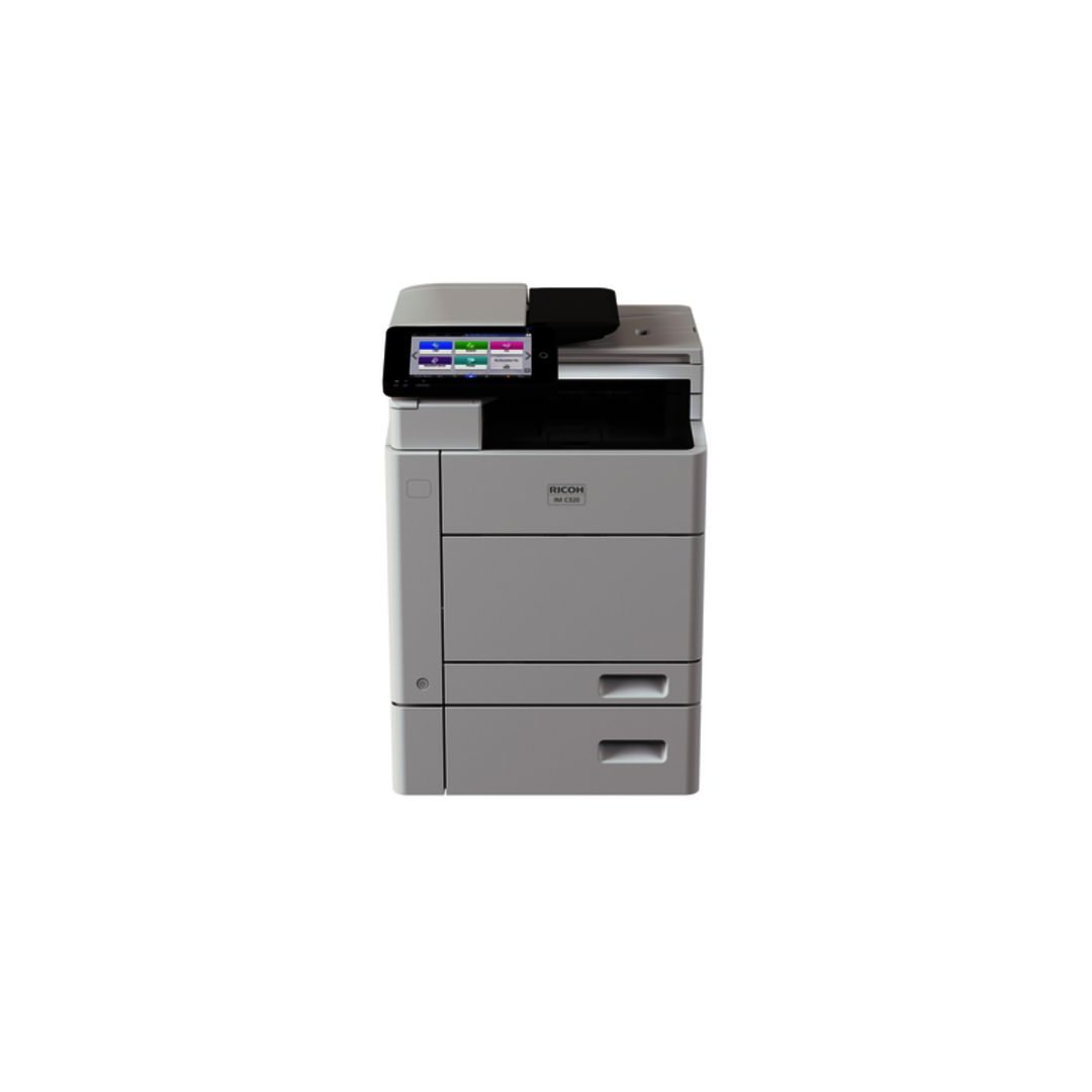 Gamme Ricoh IM 7000, IM 8000, IM 9000 — multifonctions monochromes à haut débit.